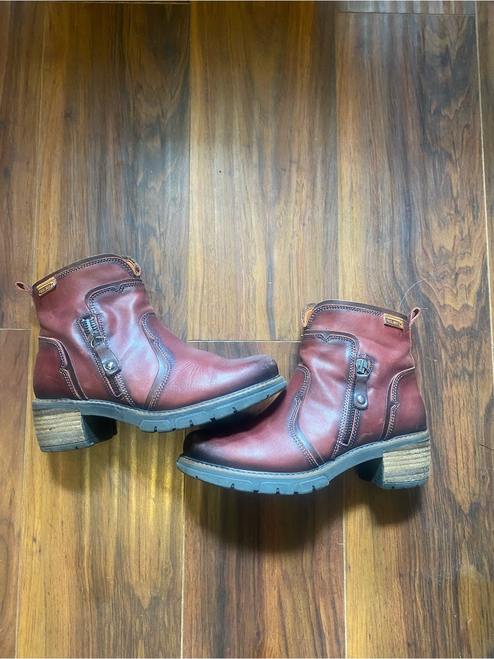 Pikolinos Women's Brown Leather Ankle Boots 35